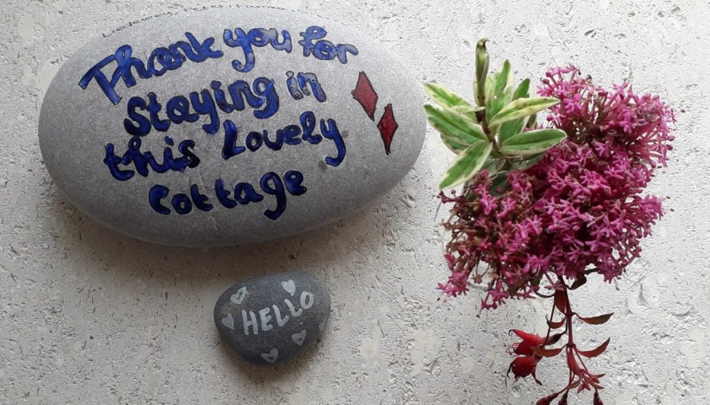 self catering decorated pebble