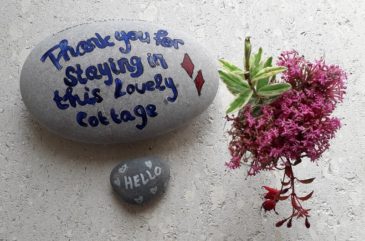 self catering decorated pebble