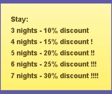 Winter break discounts